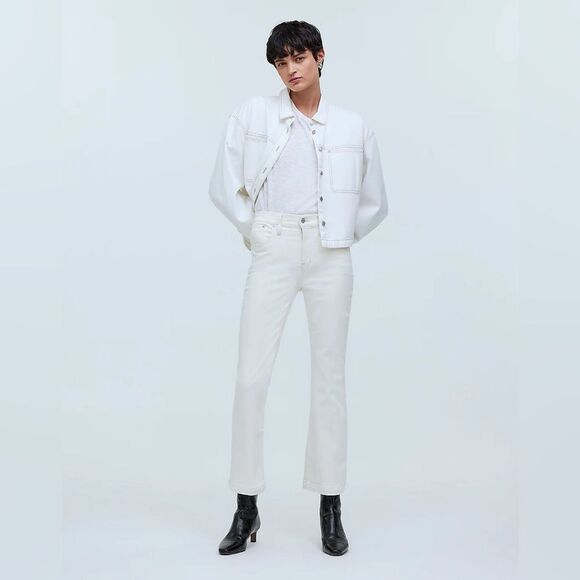 NWT Madewell Kick Out Crop Jeans in Vintage Canvas Wash - Picture 1 of 12